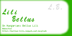 lili bellus business card